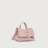 BABY POSTINA® BAG IN HAMMERED LEATHER PINK ROSETO - Postina® | Zanellato