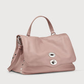 MEDIUM POSTINA® BAG IN HAMMERED LEATHER PINK ROSETO - Postina® | Zanellato
