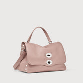 SMALL POSTINA® BAG IN HAMMERED LEATHER PINK ROSETO - Postina® | Zanellato