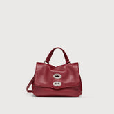 BABY POSTINA® BAG IN HAMMERED LEATHER RED OPERA | Zanellato