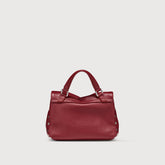 BABY POSTINA® BAG IN HAMMERED LEATHER RED OPERA - Red Opera | Zanellato