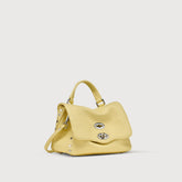 POSTINA® BABY BAG IN HAMMERED YELLOW ZIBIBBO DI PANTELLERIA LEATHER | Zanellato