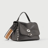 POSTINA® S IN GREY VULCANO HAMMERED LEATHER | Zanellato