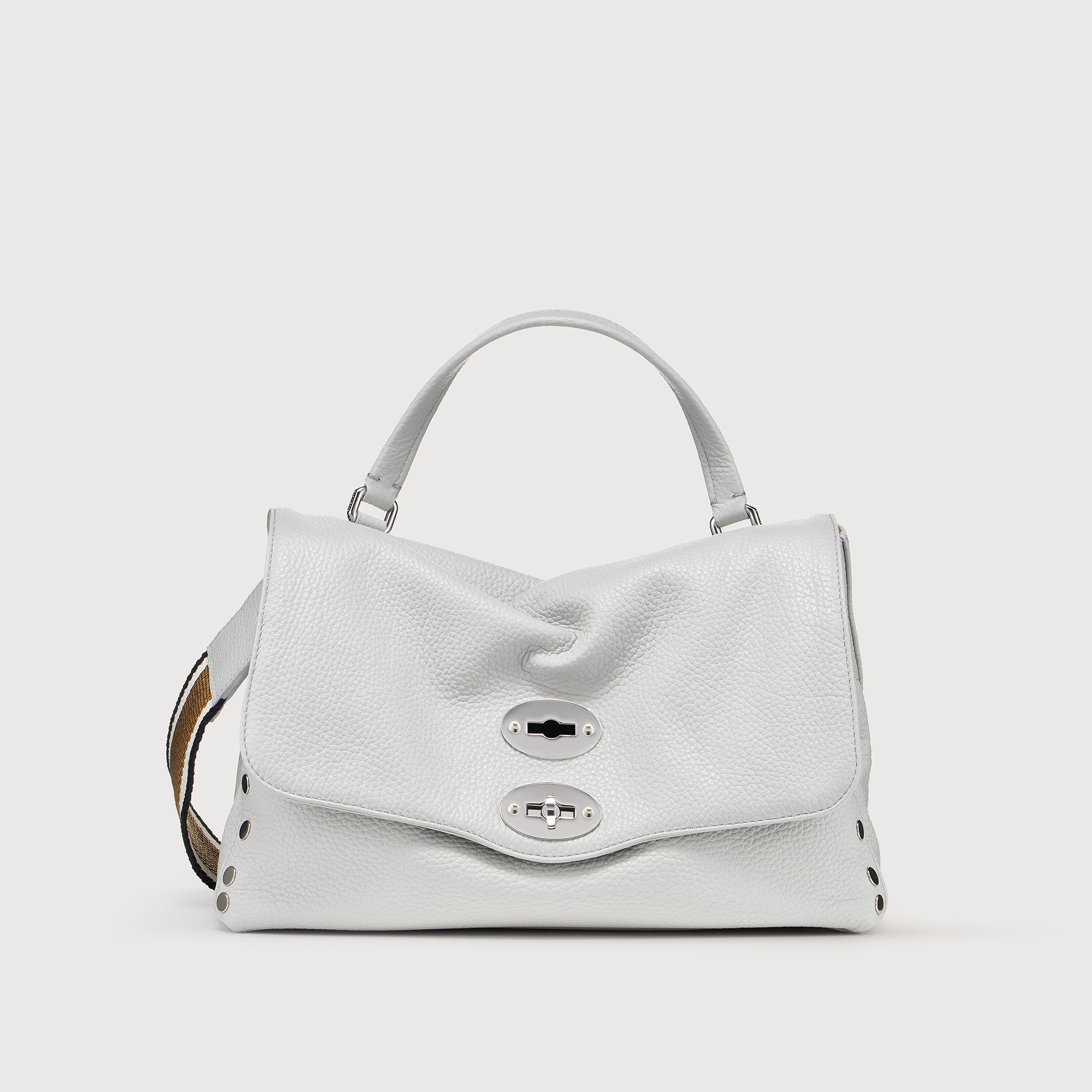 ZANELLATO　POSTINA BABY BABY POSTINA® MESSENGER BAG IN TUMBLED LEATHER BLACK NERO | Zanellato