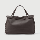 POSTINA® MEDIUM  IN HAMMERED LEATHER BROWN DOLCE AMARO | Zanellato