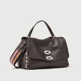 POSTINA® SMALL BAG  IN HAMMERED LEATHER BROWN DOLCE AMARO | Zanellato