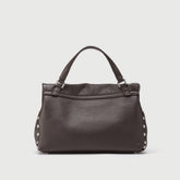 POSTINA® SMALL BAG  IN HAMMERED LEATHER BROWN DOLCE AMARO | Zanellato