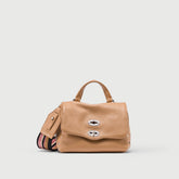 BORSA POSTINA® BABY IN PELLE MARTELLATA BROWN CANTUCCI - Borse iconiche | Zanellato