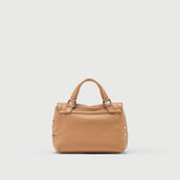 BORSA POSTINA® BABY IN PELLE MARTELLATA BROWN CANTUCCI | Zanellato