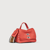 POSTINA® BABY BAG IN HAMMERED RED REGGIANA LEATHER - Small bags | Zanellato