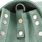 POSTINA® SMALL BAG IN PEPPERMINT GREEN HAMMERED LEATHER | Zanellato