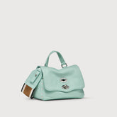 POSTINA® BABY BAG IN HAMMERED LEATHER BLUE CELENTANO - Small bags | Zanellato