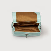 POSTINA® BABY BAG IN HAMMERED LEATHER BLUE CELENTANO | Zanellato