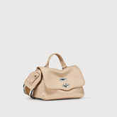 POSTINA® BABY BAG IN HAMMERED LEATHER PINK ROSE RO | Zanellato