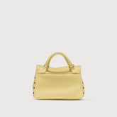 POSTINA® BABY BAG IN HAMMERED YELLOW ZIBIBBO DI PANTELLERIA LEATHER | Zanellato