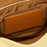 POSTINA® BABY BAG IN HAMMERED YELLOW ZIBIBBO DI PANTELLERIA LEATHER | Zanellato