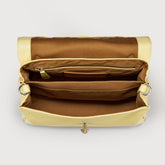 POSTINA® SMALL BAG IN HAMMERED YELLOW ZIBIBBO DI PANTELLERIA LEATHER | Zanellato
