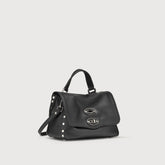 POSTINA® BABY BAG IN SMOOTH BLACK LAVAGNA LEATHER - Small bags | Zanellato