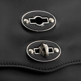 POSTINA® BABY BAG IN SMOOTH BLACK LAVAGNA LEATHER | Zanellato