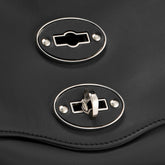 SMALL POSTINA® BAG IN SMOOTH BLACK LAVAGNA LEATHER | Zanellato