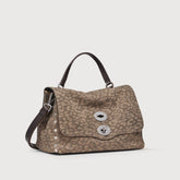 BORSA POSTINA® SMALL IN PELLE NABUK BEIGE LEOPARDO - Postina® | Zanellato