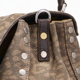 SMALL POSTINA® BAG IN NUBUCK BEIGE LEOPARDO - Beige Leopardo | Zanellato
