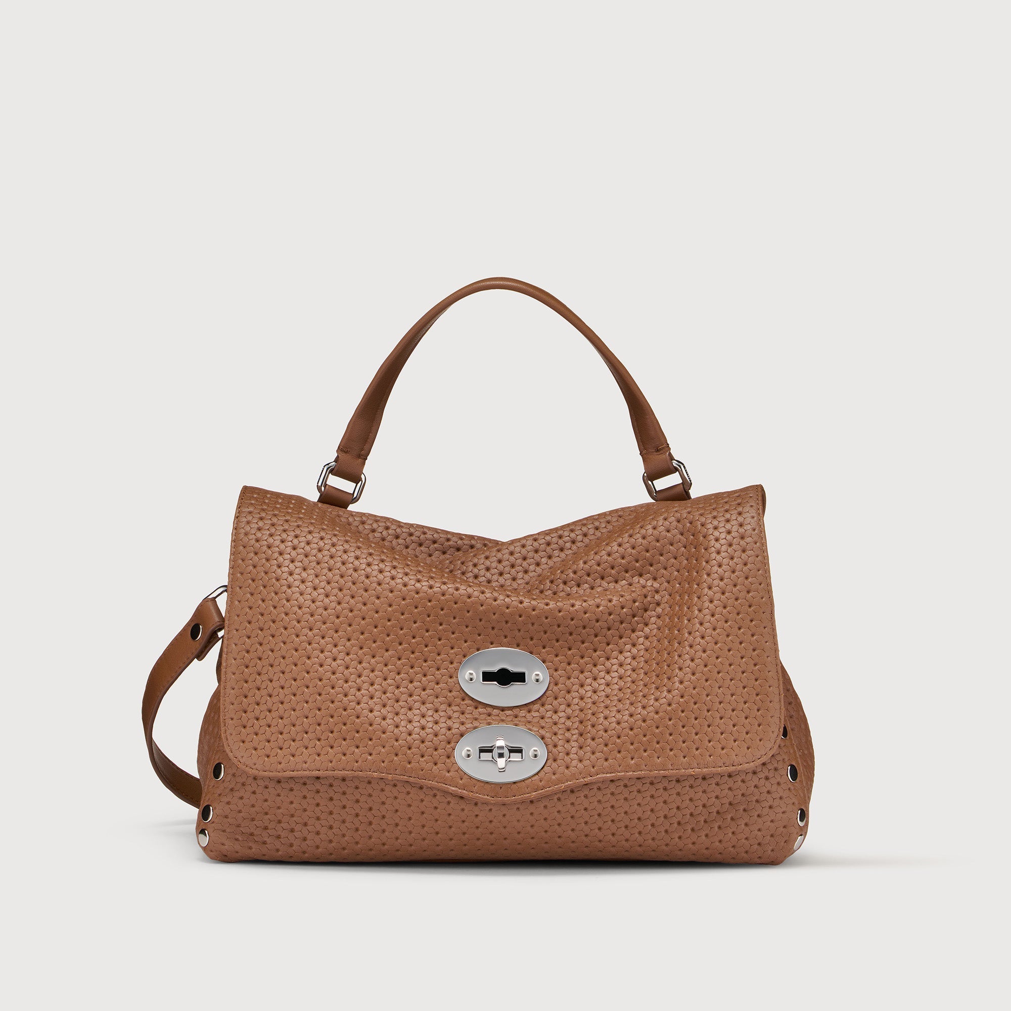 POSTINA® SMALL LEATHER BAG VENISSA BROWN LION | Zanellato