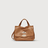 POSTINA® BABY LEATHER BAG IN CACTUS CUOIO ROMANO | Zanellato