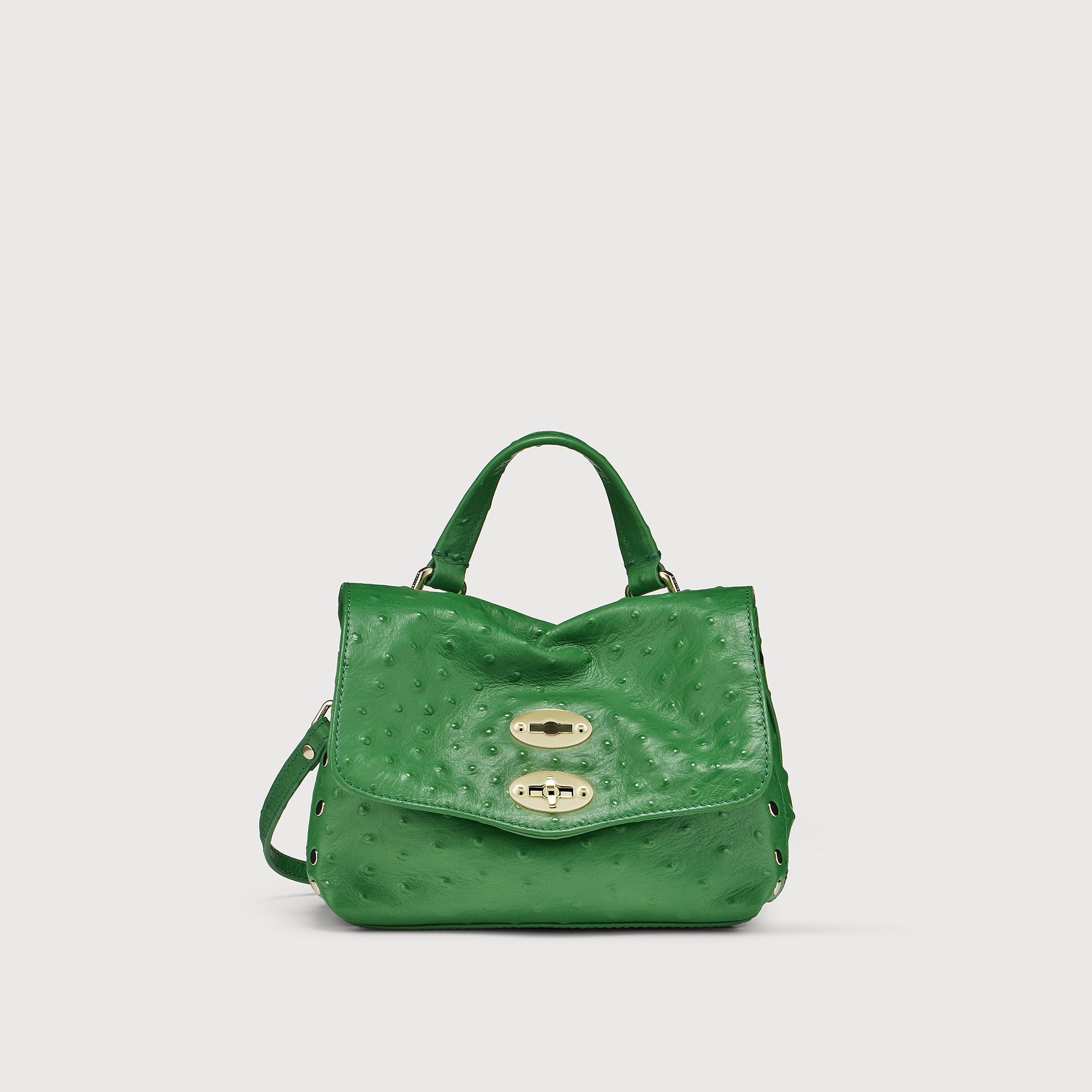 BORSA POSTINA® BABY IN PELLE CACTUS GREEN CORTE DEI GRECI | Zanellato