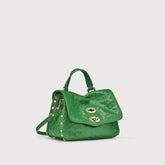 POSTINA® BABY LEATHER BAG IN CACTUS GREEN CORTE DEI GRECI | Zanellato