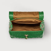 POSTINA® BABY LEATHER BAG IN CACTUS GREEN CORTE DEI GRECI | Zanellato