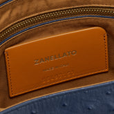 POSTINA® SMALL BAG IN CACTUS BLUE GLASS BLOWN LEATHER | Zanellato