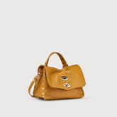 POSTINA® BABY BAG IN CACTUS YELLOW LEATHER FROM THE SICILY BARN | Zanellato