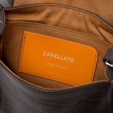 POSTINA® BABY IN BROWN ESPRESSO PRINTED LEATHER | Zanellato