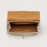 BABY POSTINA® MESSENGER BAG IN NUBUCK LEATHER GREY VOLTOLINA | Zanellato