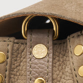 BABY POSTINA® MESSENGER BAG IN NUBUCK LEATHER GREY VOLTOLINA | Zanellato