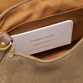 BABY POSTINA® MESSENGER BAG IN NUBUCK LEATHER GREY VOLTOLINA | Zanellato