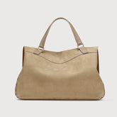 MEDIUM POSTINA® MESSENGER BAG IN NUBUCK LEATHER GREY VOLTOLINA | Zanellato