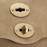 MEDIUM POSTINA® MESSENGER BAG IN NUBUCK LEATHER GREY VOLTOLINA | Zanellato