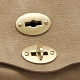 SMALL POSTINA® MESSENGER BAG IN NUBUCK LEATHER GREY VOLTOLINA | Zanellato