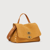 BORSA POSTINA® SMALL IN PELLE NABUK BROWN BRANDY - Postina® | Zanellato