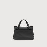 BABY POSTINA® MESSENGER BAG IN TUMBLED LEATHER BLACK NERO | Zanellato