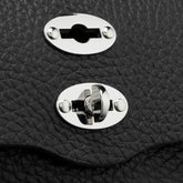 BABY POSTINA® MESSENGER BAG IN TUMBLED LEATHER BLACK NERO | Zanellato