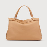 BORSA POSTINA® MEDIUM IN PELLE MARTELLATA BROWN AMARETTO - Brown Amaretto | Zanellato