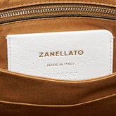 SMALL POSTINA® BAG IN PLEATED LEATHER BLACK LAZZARONE - Black Lazzarone | Zanellato