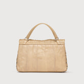 SMALL POSTINA® BAG IN PLEATED LEATHER BEIGE LIO GRANDE - Beige Lio Grande | Zanellato