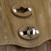 BORSA POSTINA® BABY IN PELLE PLISSETTATA GREEN CACCIATORE - Green Cacciatore | Zanellato