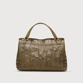 BORSA POSTINA® SMALL IN PELLE PLISSETTATA GREEN CACCIATORE - Green Cacciatore | Zanellato