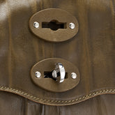 BORSA POSTINA® SMALL IN PELLE PLISSETTATA GREEN CACCIATORE - Green Cacciatore | Zanellato