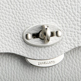 LETTERA® SMALL BAG IN HAMMERED GREY CARRARA LEATHER | Zanellato